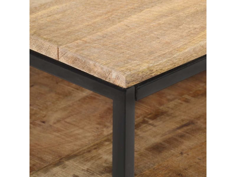  Meuble tv - banc tv - meuble de rangement 130x30x45 cm bois de manguier brut  - Conforama E