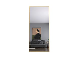 Miroir rectangulaire à fixer coloris doré <strong></strong> <strong></strong> - 80 cm x 80 cm