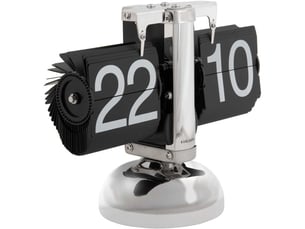 Horloge à poser small flip chrome