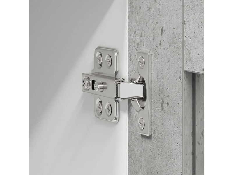  Lot de 2 armoires suspendues modernes avec rangement spacieux 40 x 31 x 40 cm en bois d'ingénierie gris béton 02_0053248  - Conforama E