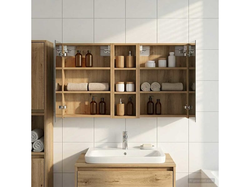  Ensemble de meubles de salle de bain 3 pcs 100x10.5x60.5 cm shl128  - Conforama D