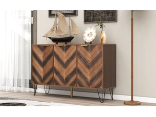 Buffet 3 porte(s)  0 tiroir(s) <strong>SHOPENTRA</strong> <strong></strong> - 120 cm coloris marron 