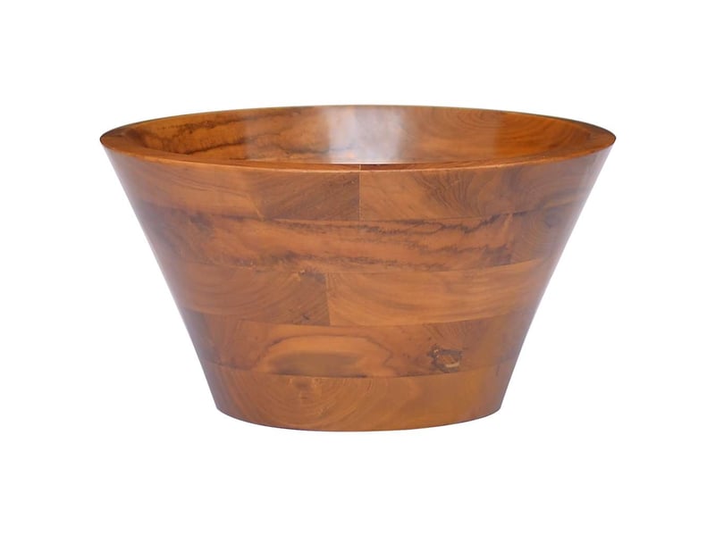  Lavabo de bain, vasque à poser bois de teck massif φ40x20 cm cf65637  - Conforama B
