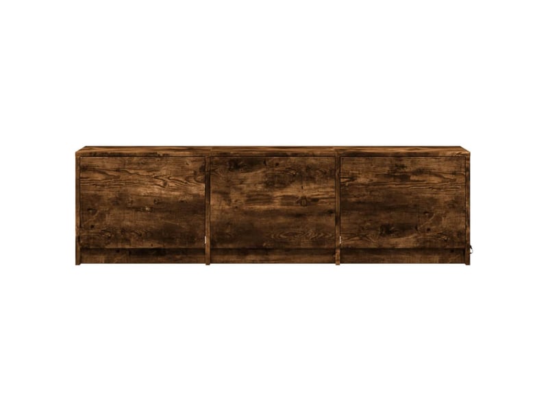  Meuble tv - banc tv - meuble de rangement chêne fumé bois d'ingénierie  - Conforama E