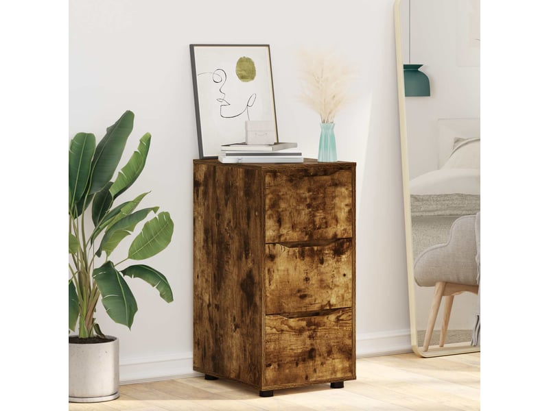  Armoire de rangement, commode de rangement 40 x 48 x 81 cm bois d'ingénierie shl3556  - Conforama E