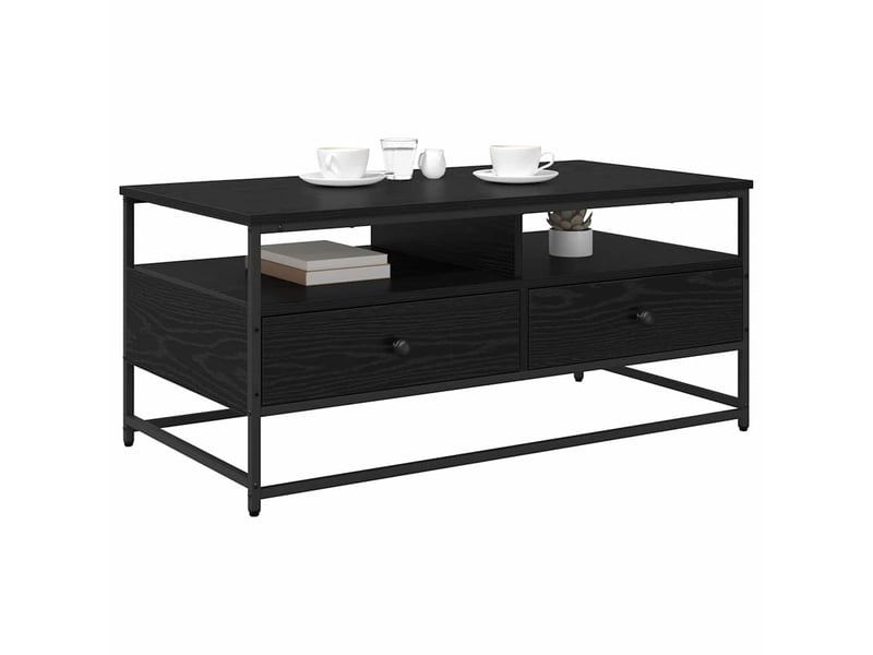  Table basse - table de salon - table à thé chêne noir 100 x 51 x 45 cm bois d'ingénierie  - Conforama C