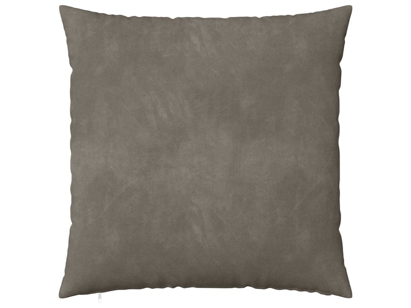 Lot de 2 housses de coussin heerlen gris clair 80 x 80 cm velours cf49441 - Conforama C