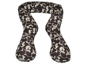Coussin à usages multiples dessin floral sombre