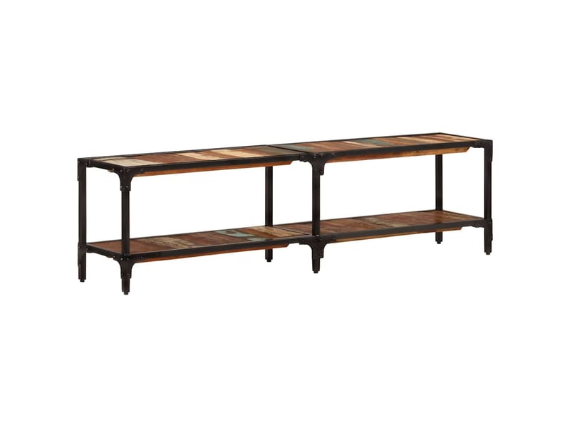  Meuble tv - banc tv - meuble de rangement 150x30x41 cm bois massif de récupération  - Conforama E