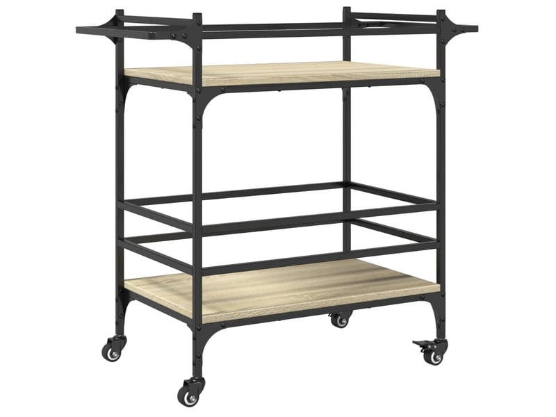 Desserte de cuisine, chariot de rangement chêne sonoma 82x40x78,5 cm bois d'ingénierie  - Conforama A