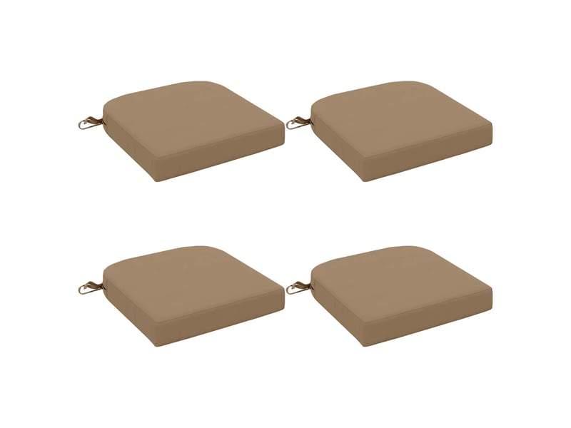 Lot de 4 coussins de siège, coussins d'assise soest 100 % polyester taupe cf60805  - Conforama A