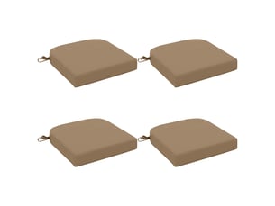 Lot de 4 coussins de siège, coussins d'assise soest 100 % polyester taupe cf60805