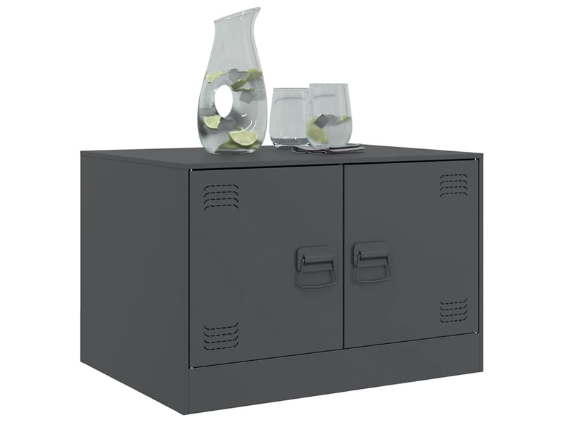  Table basse | table d'appoint salon anthracite 67x50x44 cm acier  - Conforama D