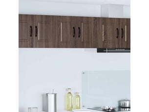 Meuble mural de cuisine | armoire de cuisine 2 pcs chêne brun bois d'ingénierie shl2278