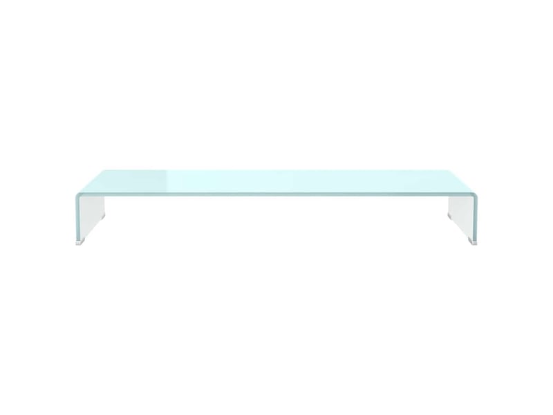  Meuble tv - banc tv - meuble de rangementsupport pour moniteur 100x30x13 cm verre vert  - Conforama C