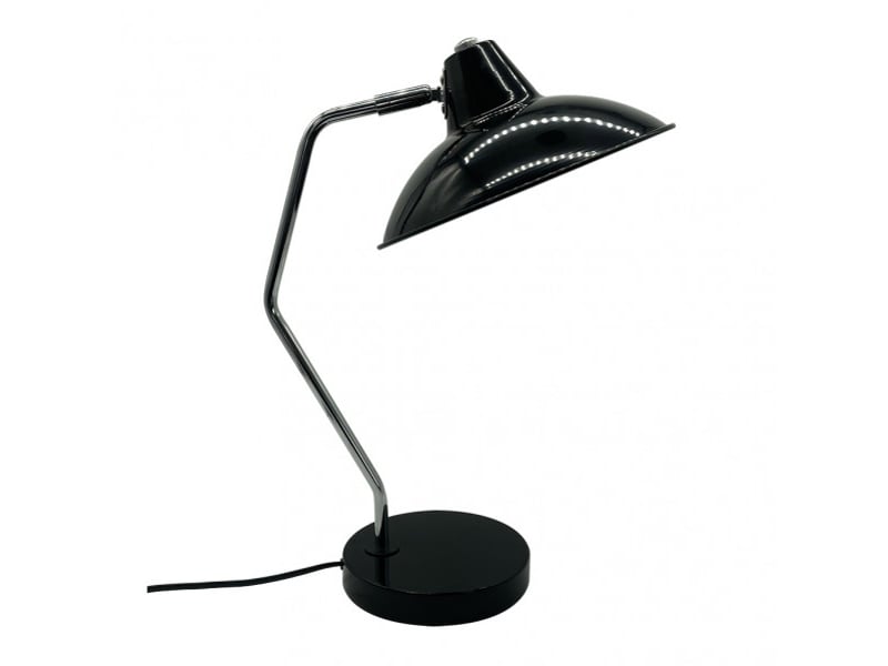  Lampe de bureau fabrilamp elian noirchromé 1 x e27 articulée orientable 44x24x35 cm 161571009 - Conforama A