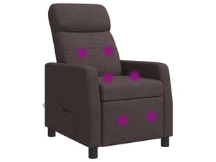 Fauteuil relax manuel VIDAXL  Tissu marron