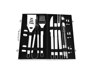 Set barbecue accessoire acier inoxydable - barbecue ensemble d'outils pour barbecue  18 pièces