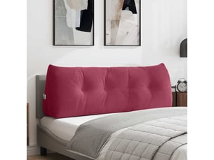Coussin de dos, coussin de dossier bordeaux 140 x 24 x 50 cm velours cf54584