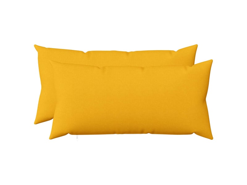  Lot de 2 coussins avec oreiller, coussins décoratifs heerlen jaune clair tissu cf50248  - Conforama B