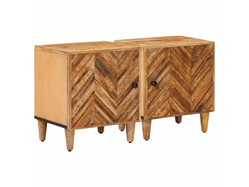  Table de chevet 2 pièces marron 40 x 33,5 x 46 cm  - Conforama B