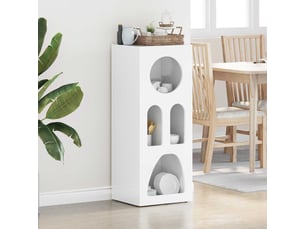 Buffet - bahut - meuble de rangement elst blanc brillant 40 x 35 x 100.5 cm bois d'ingénierie