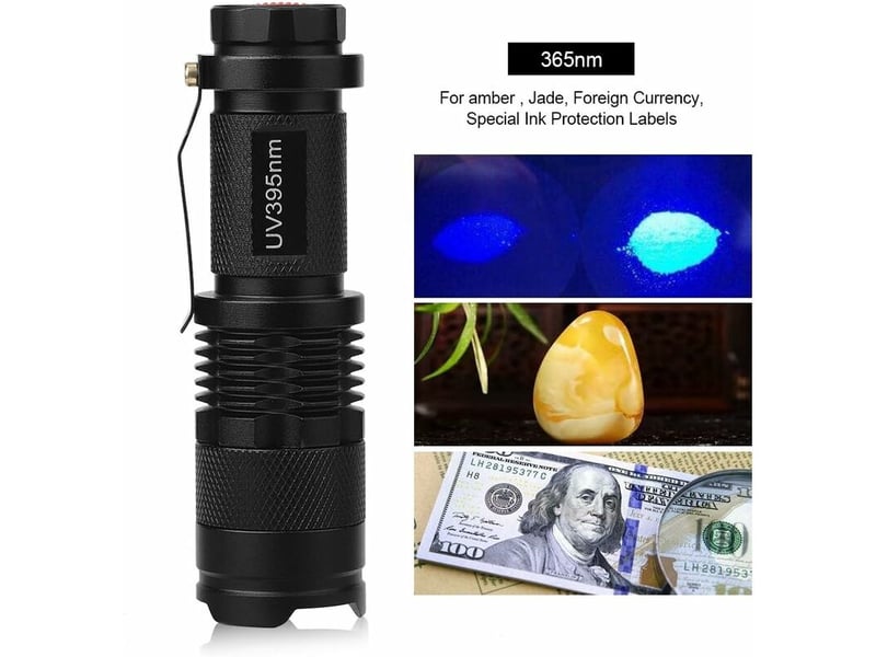  Lampe de poche uv ultra led blacklight light lampe d'inspection portable torche 395365 nm inspection d'hôtel à domicile(365nm)  - Conforama B