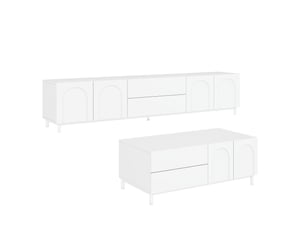 Meuble tv coloris blanc 180 cm   