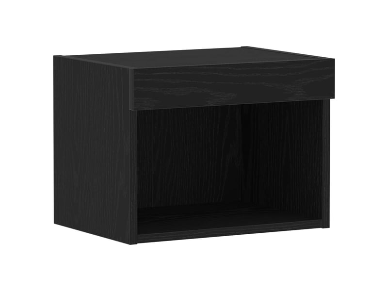  Ensemble meuble tv - banc tv - meuble de rangement 40 x 30 x 30 cm chêne noir bois d'ingénierie  - Conforama A