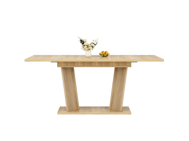  Table à manger, 120 cm, rectangulaire, mdf, bicolore, format fonctionnel pour les repas quotidiens  - Conforama A