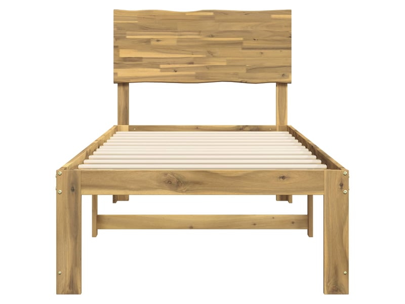  Lit simple- lit adulte -  cadre de lit simple avec tête de lit rostock blanc 80 x 200 cm  - Conforama C