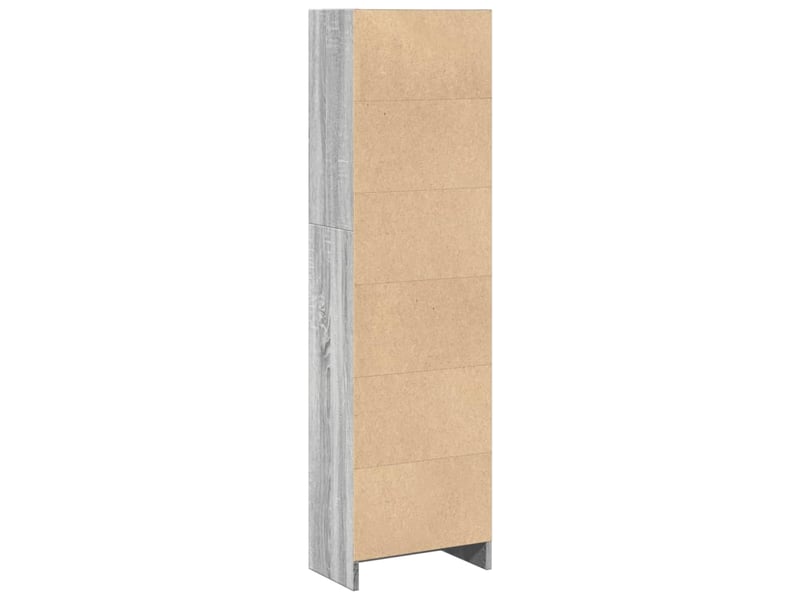  Bibliothèque, meuble de rangement salon sonoma gris 40x24x143 cm bois d'ingénierie  - Conforama E