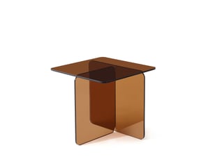 Table d’appoint en verre trempé, surface ouverte polyvalente pour salon, cuisine, bureau ou extérieur, 45 × 45 × 51 cm