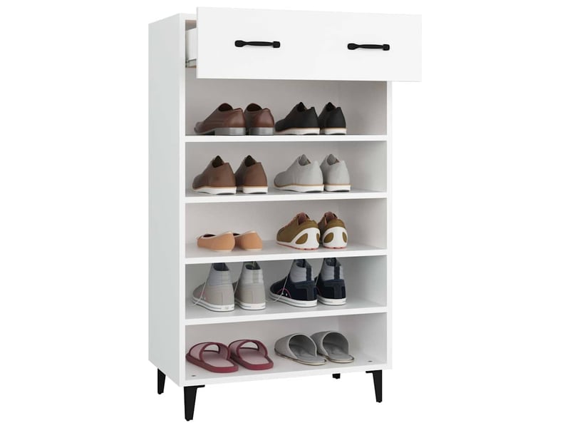  Meuble à chaussure | armoire à chaussures blanc 60x35x105 cm bois d'ingénierie shl6264  - Conforama D
