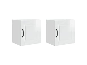Meuble mural de cuisine, armoire de cuisine 2 pcs blanc brillant bois d'ingénierie shl4916