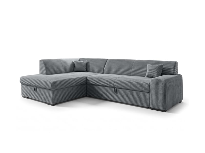 Canapé d'angle convertible lucera 260 cm avec coffre – gris Lucera - Conforama A