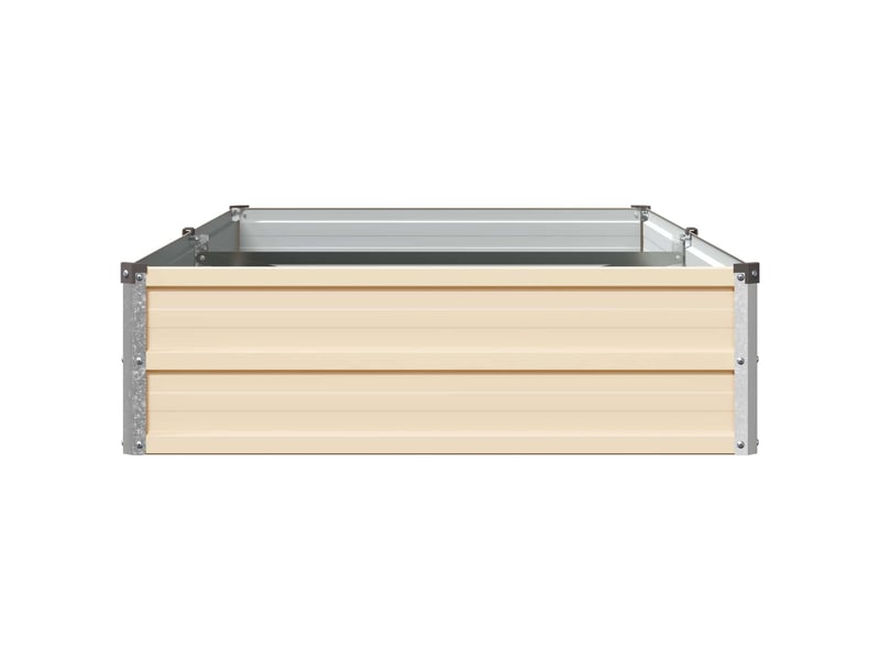 Jardinière - jardin surélevé ivoire 160 x 80 x 24 cm acier laminé à froid - Conforama D