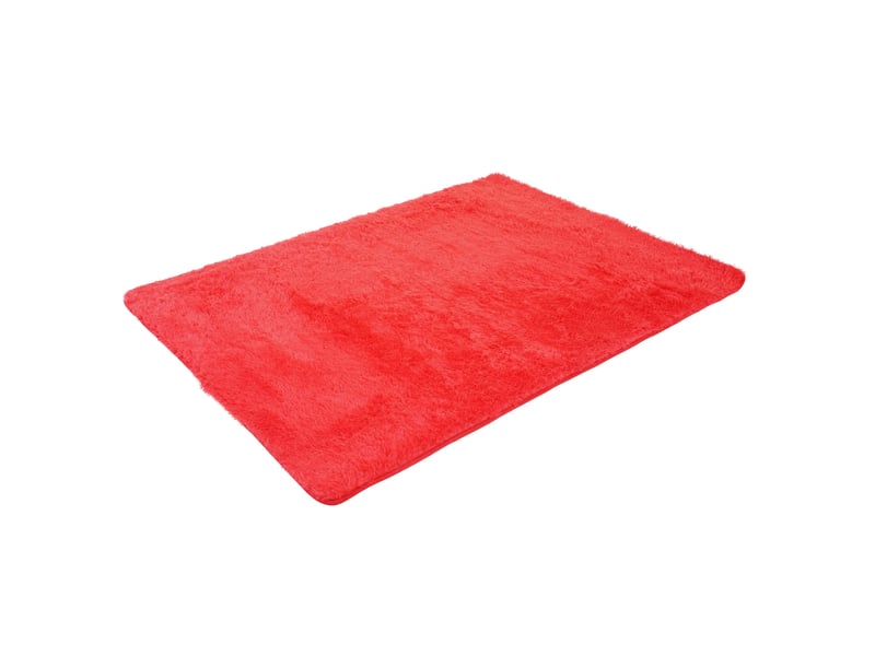  Tapis hwc-f69, shaggy, épais, poil long, tissutextile, cotonneux, doux, 200x140cm - rouge  - Conforama A