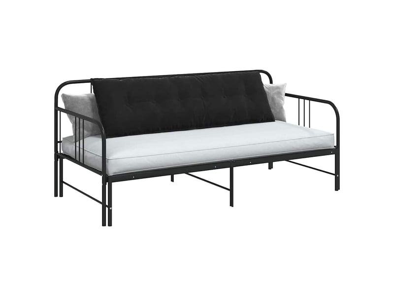  Coussin de dos, coussin de dossier noir 160 x 50 cm tissu en velours côtelé cf54828  - Conforama C
