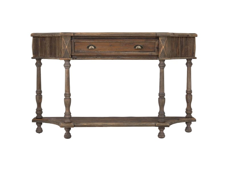  Console en bois marron 140.5x30x85 cm h  - Conforama B