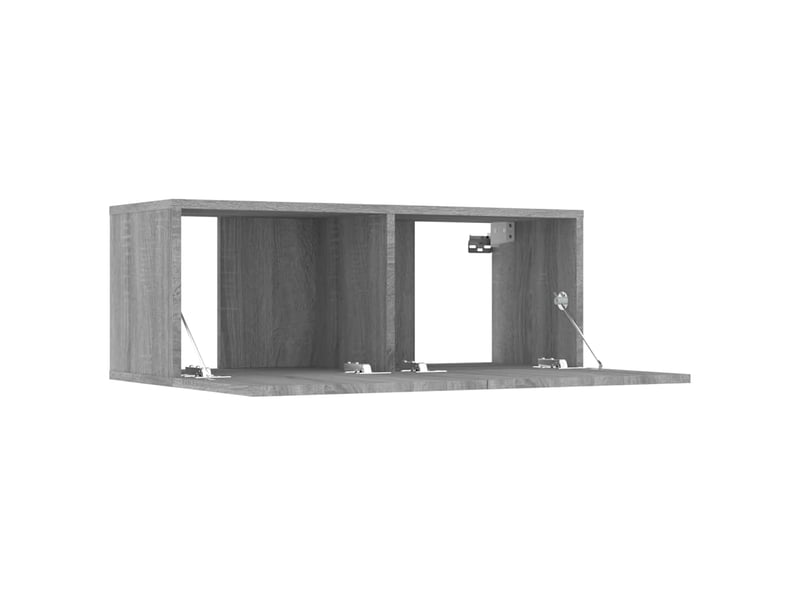  Meubles tv - banc tv - meuble de rangement 2 pcs sonoma gris 80x30x30 cm bois d'ingénierie  - Conforama E