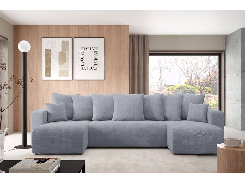 Canapé d'angle convertible evora u gris - Conforama B