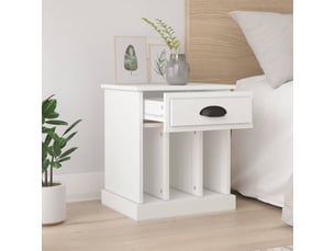 Lot de 2 tables de chevet - cabinet de chevet - table de nuit blanc 43x36x50 cm