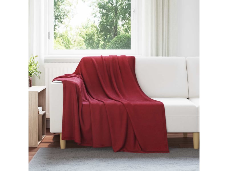  Plaid canapé bordeaux 200x150 cm 0.45 kg polaire  - Conforama B
