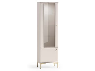 Vitrine coloris taupe 0 étagère(s) SELSEY Sandro - 54 cmx190 cm