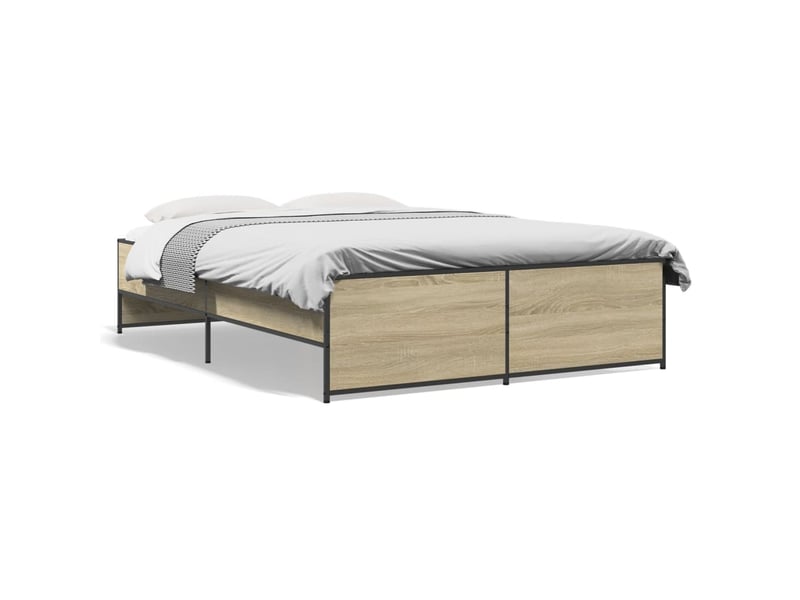  Lit double- lit adulte -  cadre de lit sans matelas chêne sonoma 120x190 cm  - Conforama A