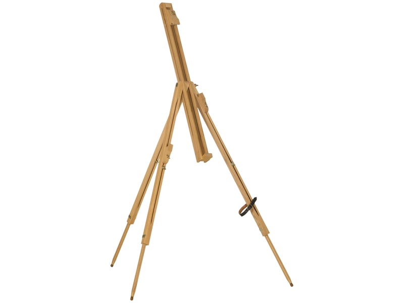  Chevalet d'artiste en bois sur pieds pliable portable supporte des toiles jusqu'à bois naturel 66107 cm  - Conforama B