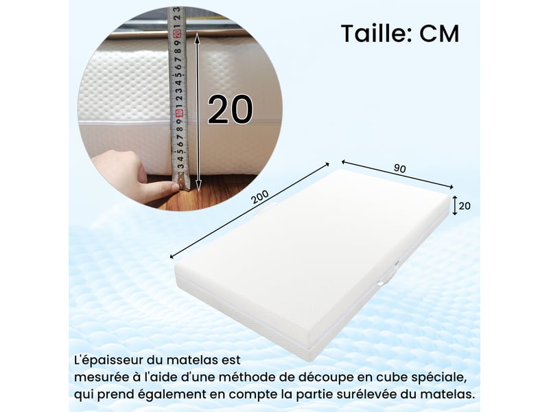 Lit pour enfant 90 × 200 cm 1 place avec matelas et fonction de recharge, lit rembourré avec compartiments ouverts et éclairage led, lit avec coffre de rangement, gris - Conforama E