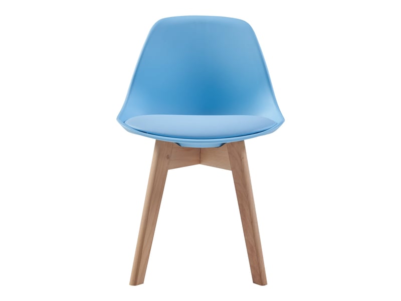  Set de 2 chaises pour enfants rembourré en similicuir pu plastique hêtre bleu ciel 03_0010574  - Conforama E