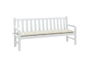 Coussin de banc de jardin, coussin d'assise crème mélangé 180x50x7 cm tissu cf52720